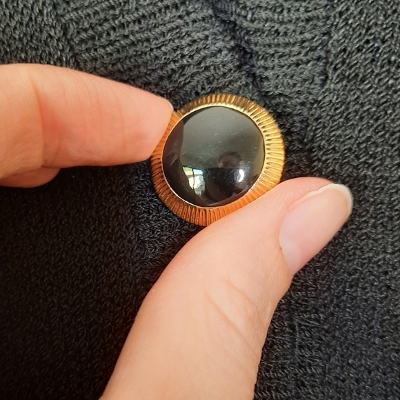 St. John Black Deep V Cardigan - Picture 4 of 5